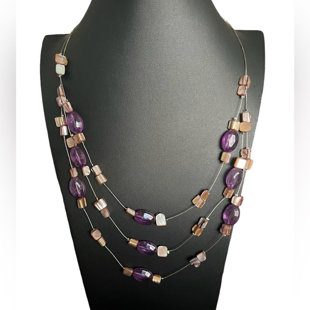 Purple Beaded Necklace